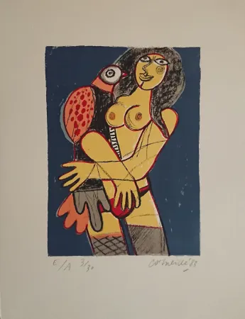 Lithograph Corneille - '' Enchantement des jours ''