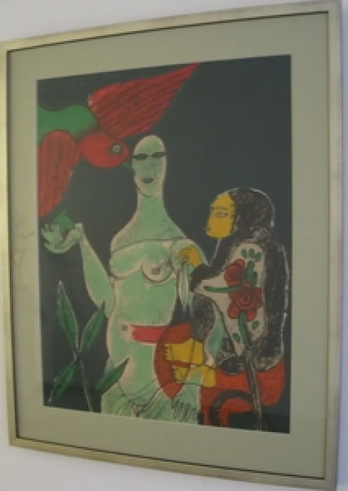 Lithograph Corneille - Homage a Eric Satie