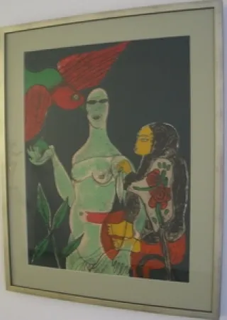 Lithograph Corneille - Homage a Eric Satie