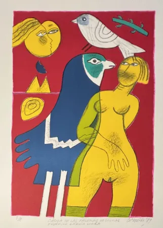 Lithograph Corneille - Hommage à Federico Garcia Lorca, 1989