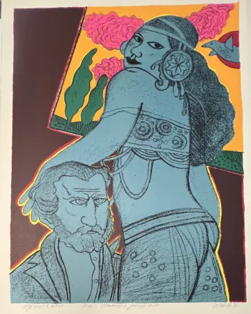 Lithograph Corneille - Hommage à Giuseppe Verdi,