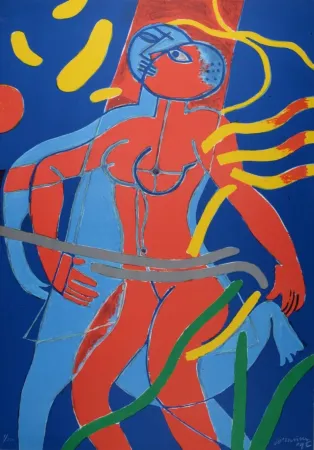 Lithograph Corneille - Jeux de l'Air et de l'Eau