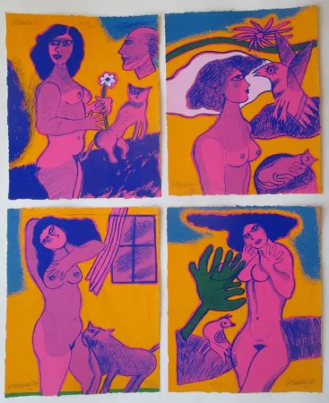 Screenprint Corneille - La Sensualité du sensible I-IV