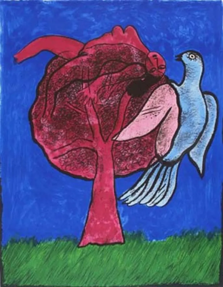 Lithograph Corneille - L'Arbre Rouge