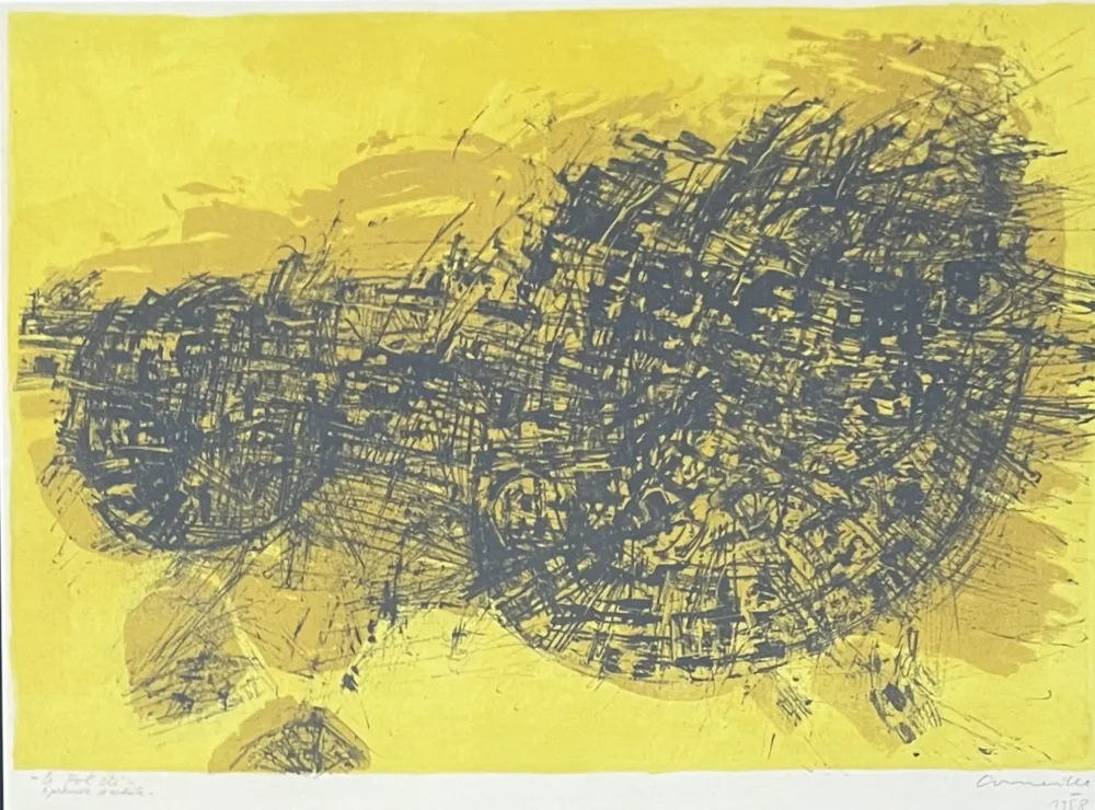 Lithograph Corneille - Lithographie ancienne Fol été, 1958