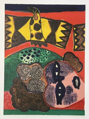 Lithograph Corneille - Lithographie ancienne La belle de jadis, 1972