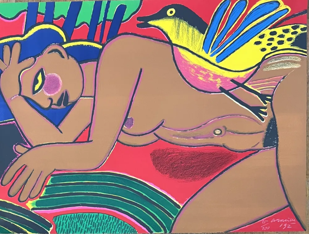 Lithograph Corneille - Lithographie Femme de l'été, 1992