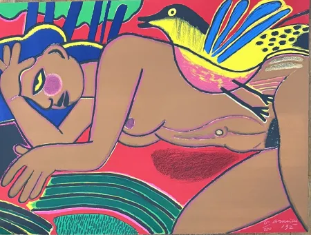 Lithograph Corneille - Lithographie Femme de l'été, 1992