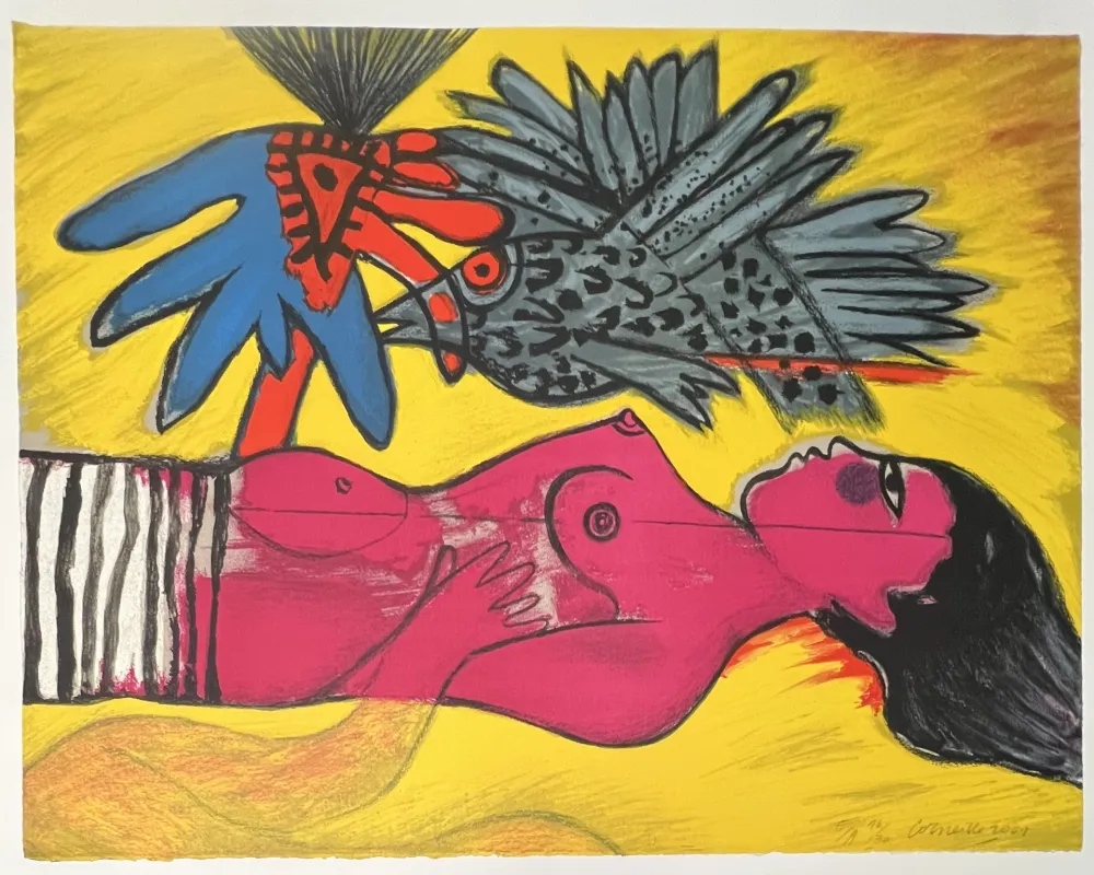 Lithograph Corneille -  Lithographie Le temps de l'été 2001