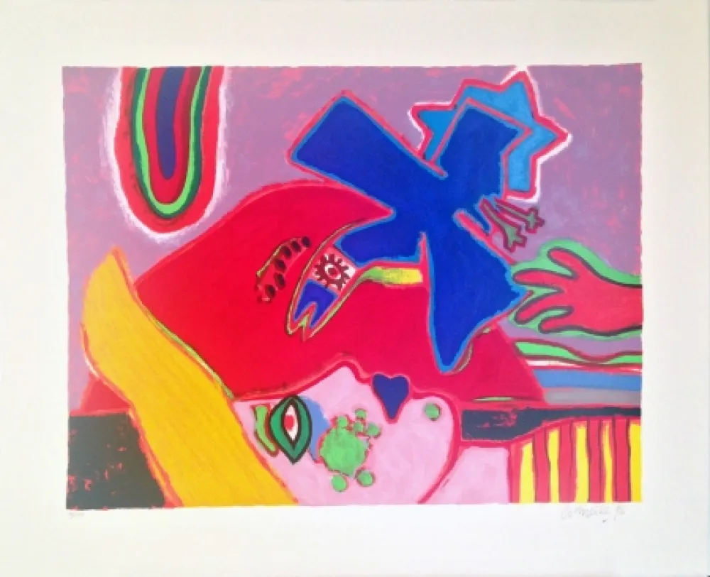 Screenprint Corneille - L'Oiseau attendu