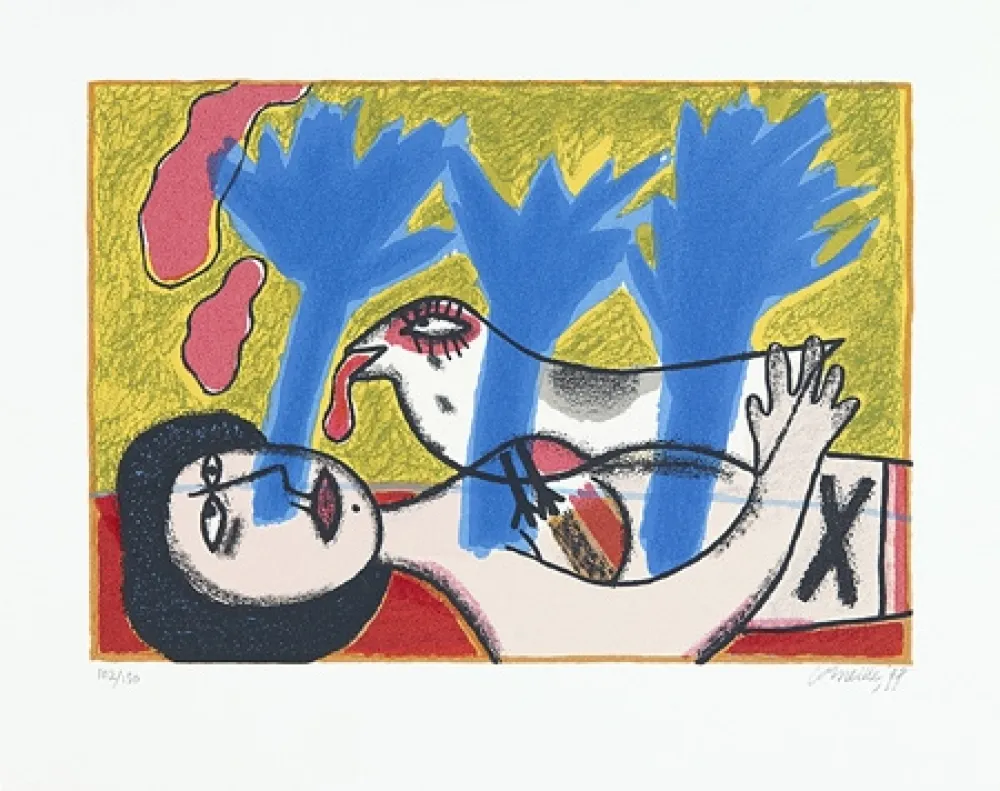 Screenprint Corneille - L'oiseau des songes