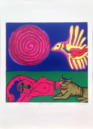 Lithograph Corneille - Nu au Soleil