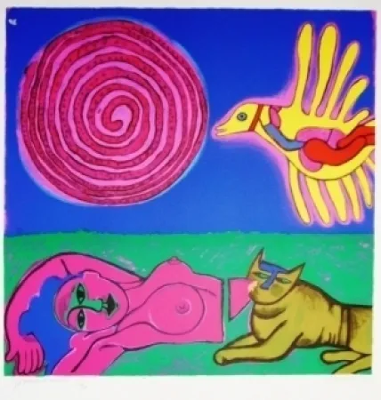 Lithograph Corneille - Nu au Soleil