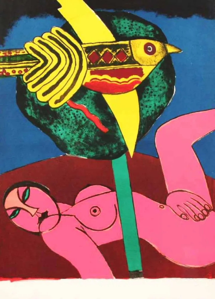 Lithograph Corneille - NUDO ROSA