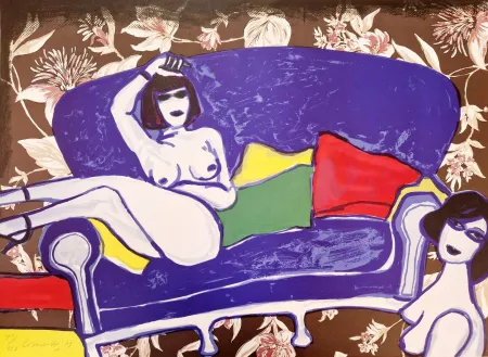 Lithograph Corneille - Nus au canapé
