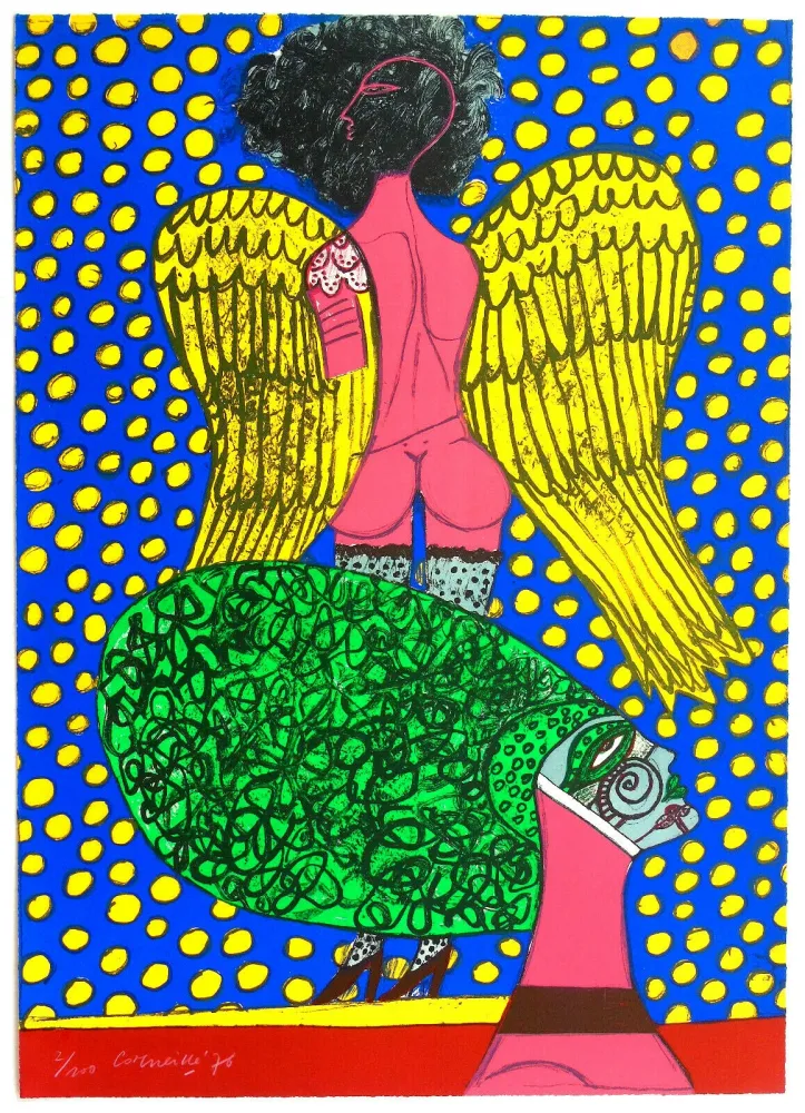 Lithograph Corneille - Omaggio a Fellini