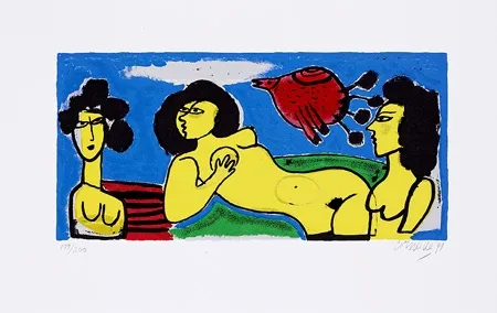 Screenprint Corneille - Paradise de femmes