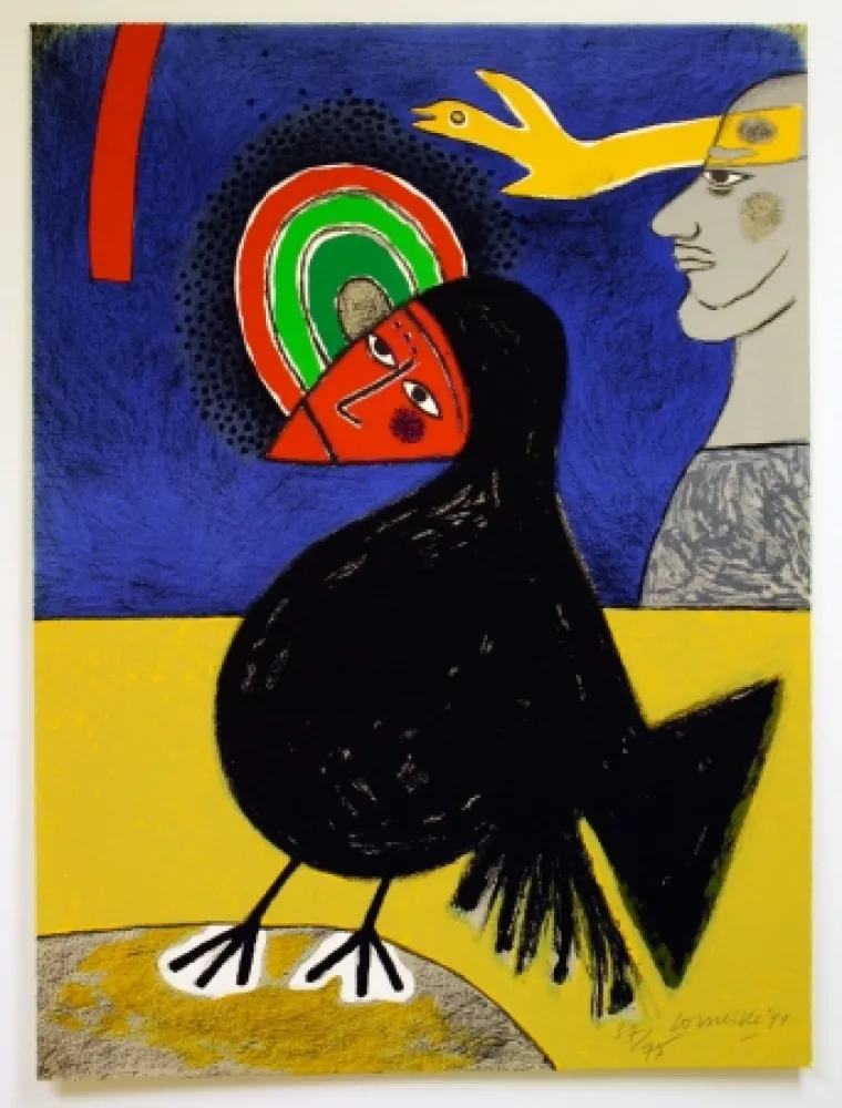 Lithograph Corneille - Raven no. 3