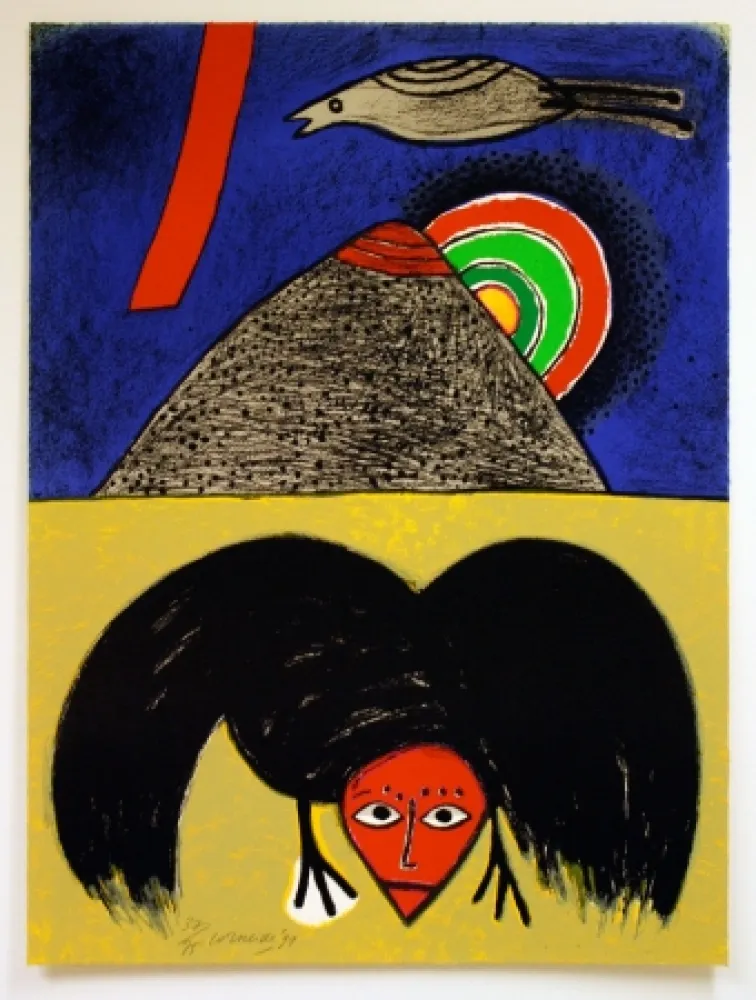 Lithograph Corneille - Raven no. 4