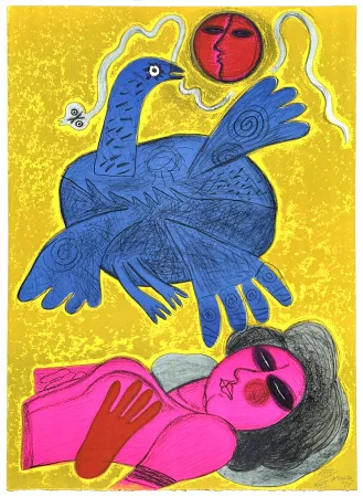 Lithograph Corneille - Sans Titre