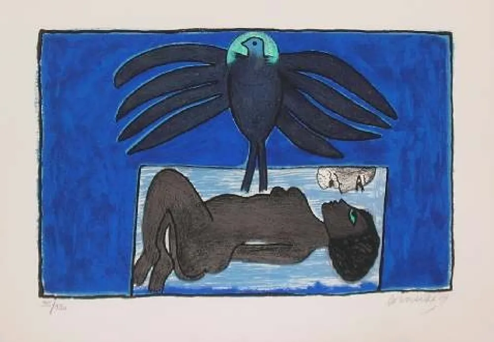 Lithograph Corneille - SCENA EROTICA