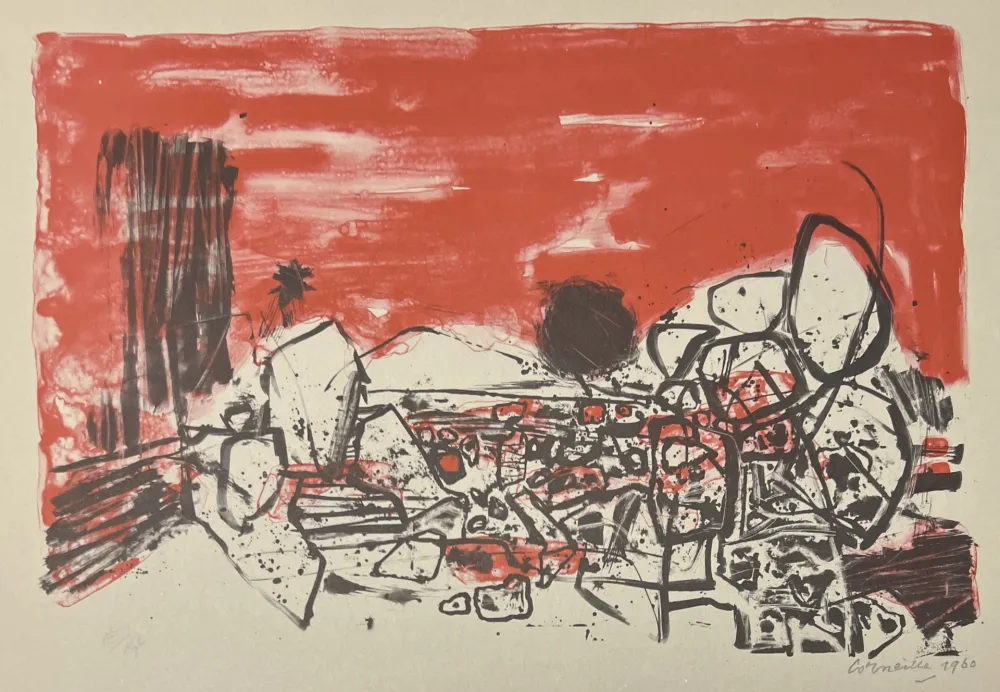 No Technical Corneille - Sérigraphie Dans le Désert 1960