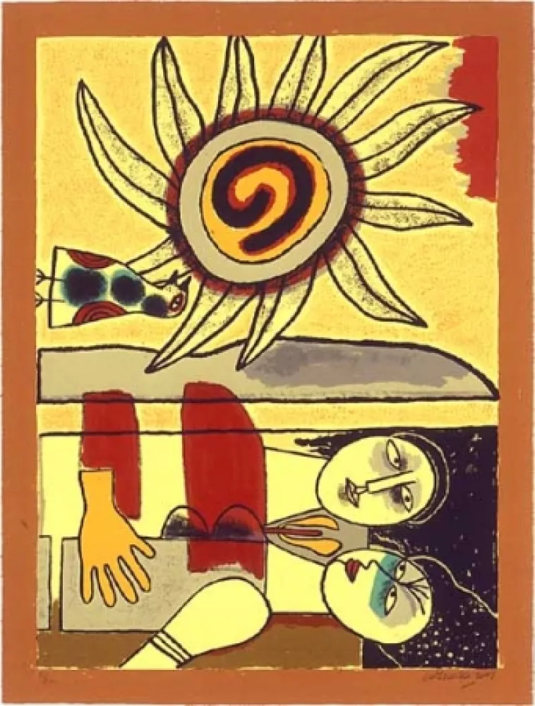 Screenprint Corneille - Soleil cou coupé