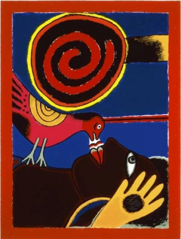 Screenprint Corneille - Soleil cou coupé II