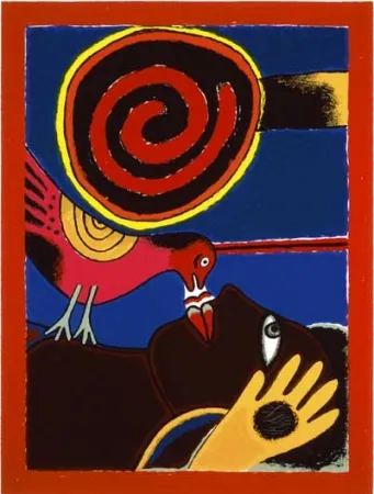 Screenprint Corneille - Soleil cou coupé II