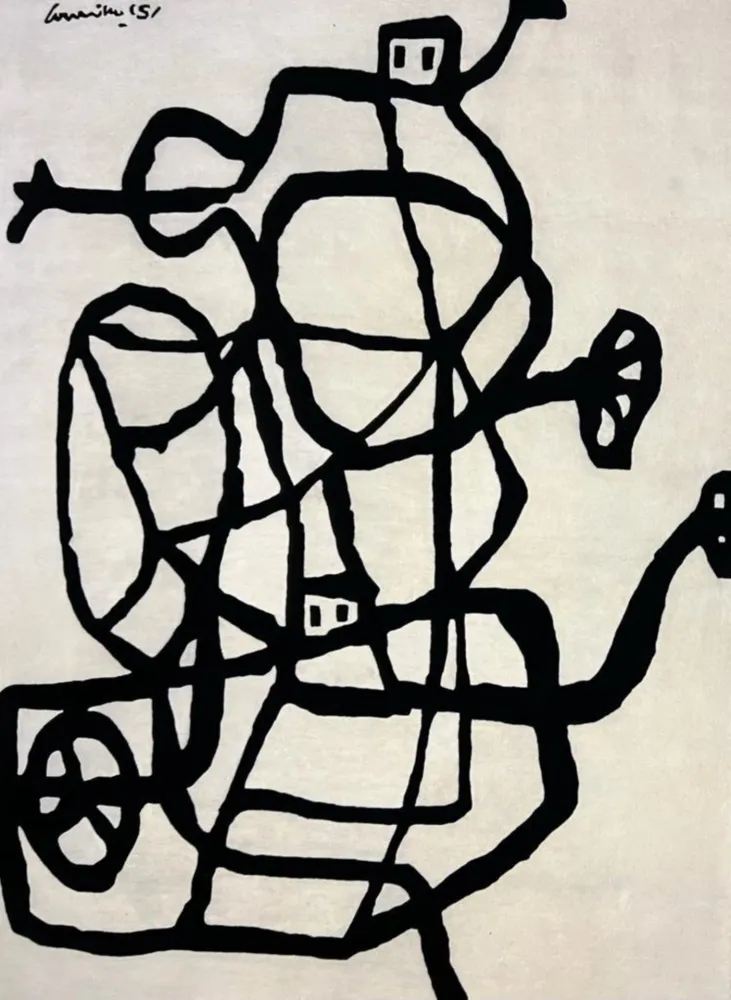 Multiple Corneille - Tapis rectangle Cobra 1951  - Tapis d'artiste avec certificat