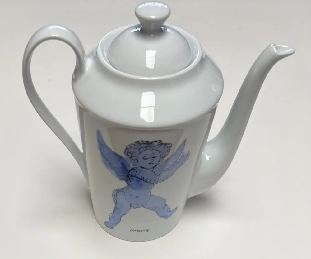 Ceramic Corneille - Théière L'Ange d'après Rubens, en porcelaine de Limoges