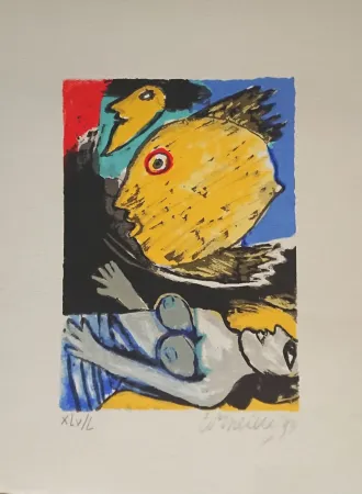 Lithograph Corneille - '' Un Rêve ''