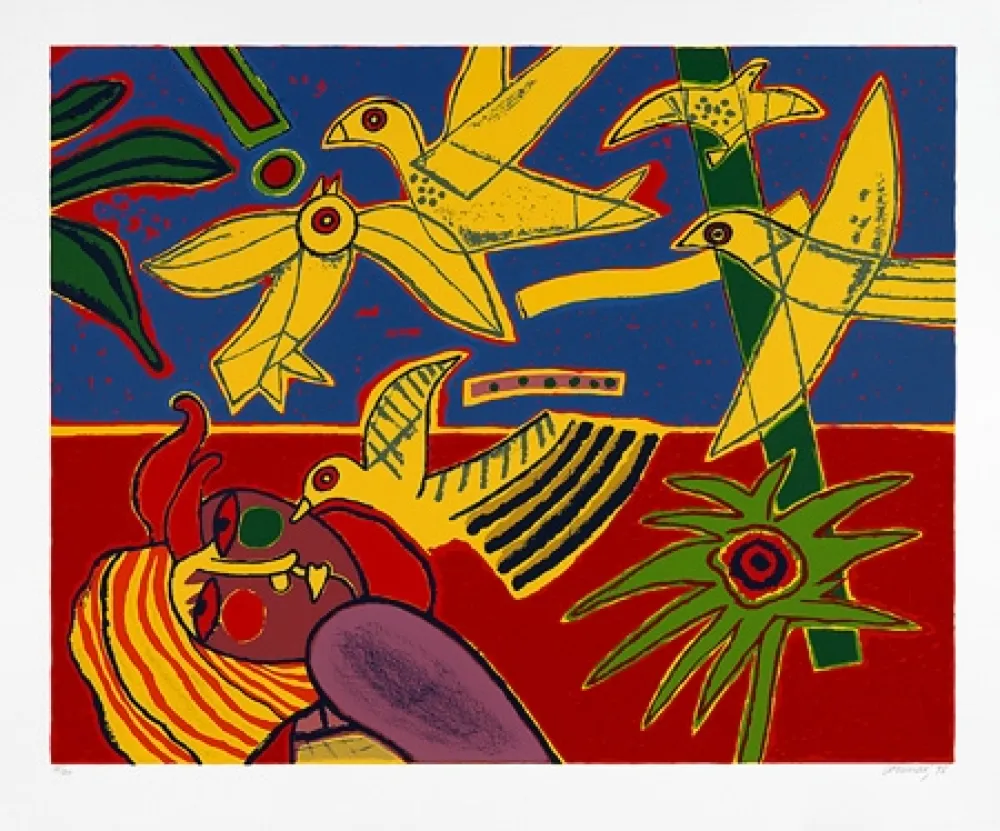 Screenprint Corneille - Vol d'oiseaux