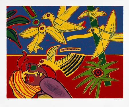 Screenprint Corneille - Vol d'oiseaux