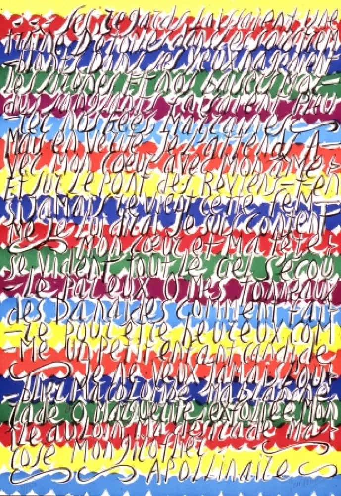 Lithograph Cortot - Placard Apollinaire