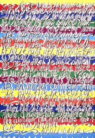 Lithograph Cortot - Placard Apollinaire