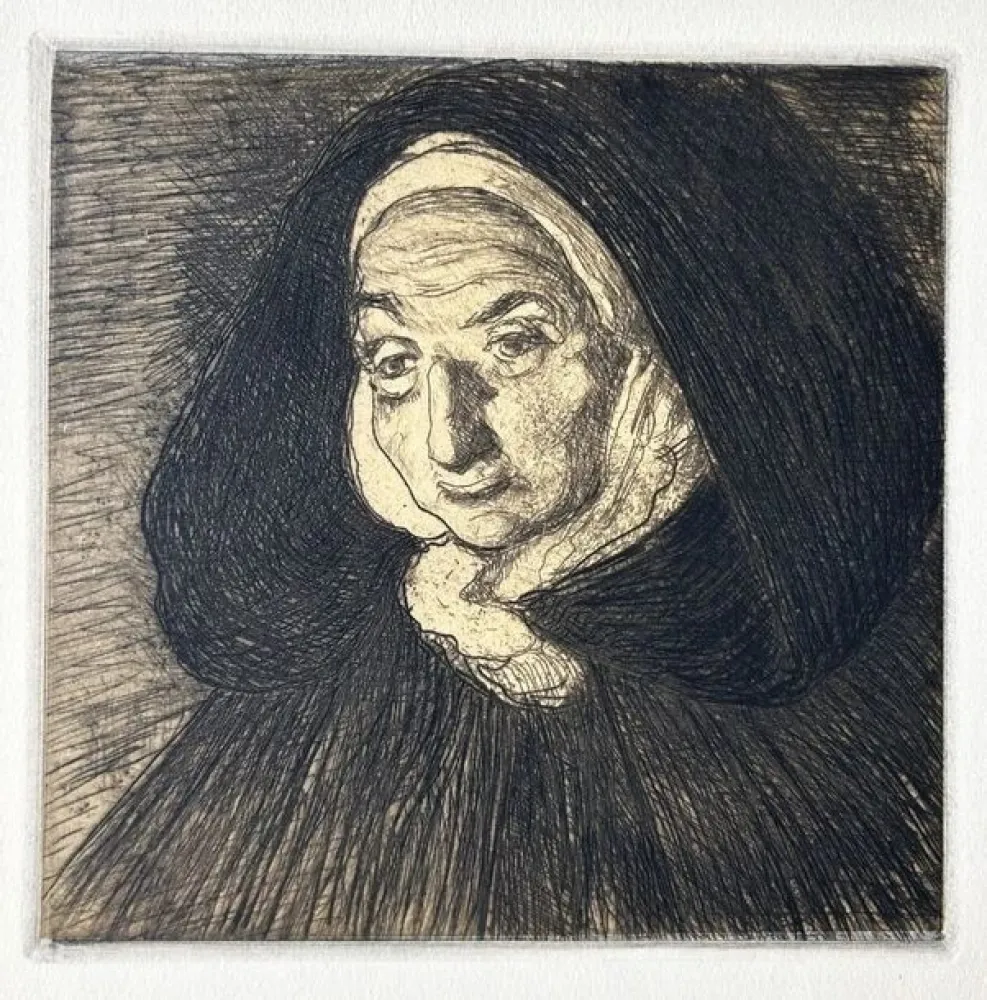 Etching Cottet - Bretonne 