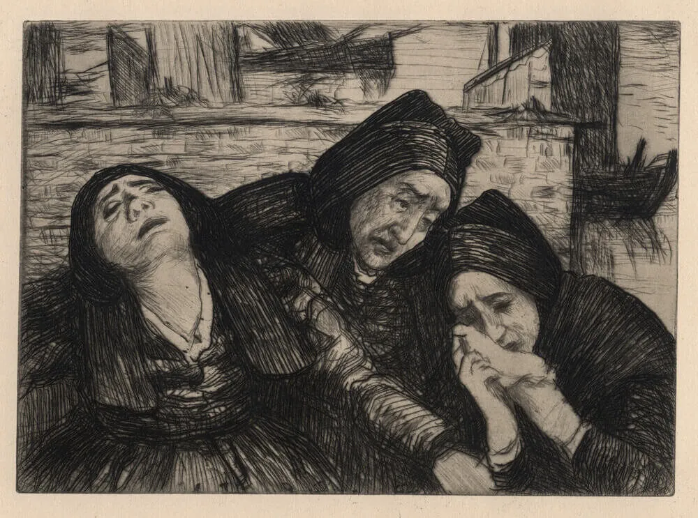 Etching Cottet - Douleur