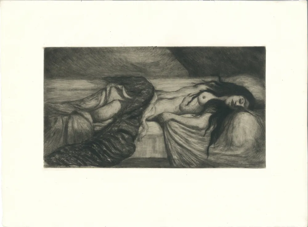 Etching Cottet - Tristesse