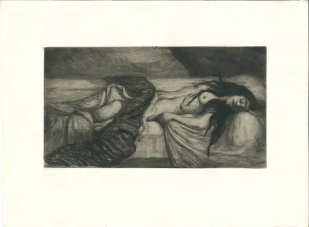 Etching Cottet - Tristesse