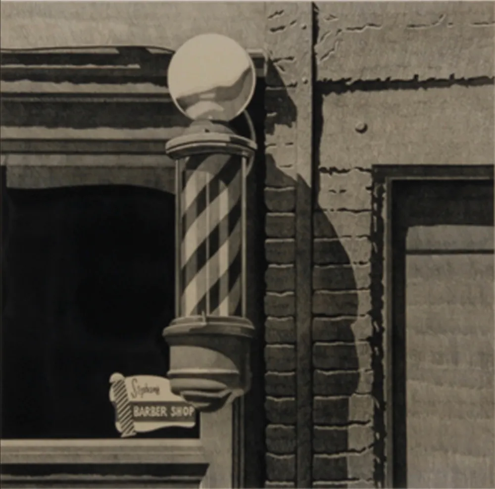 Lithograph Cottingham - Barber Shop