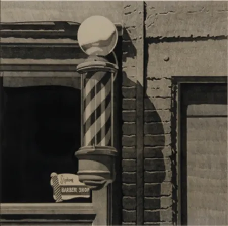 Lithograph Cottingham - Barber Shop