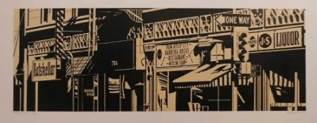 Linocut Cottingham - Barrera-Rosa's