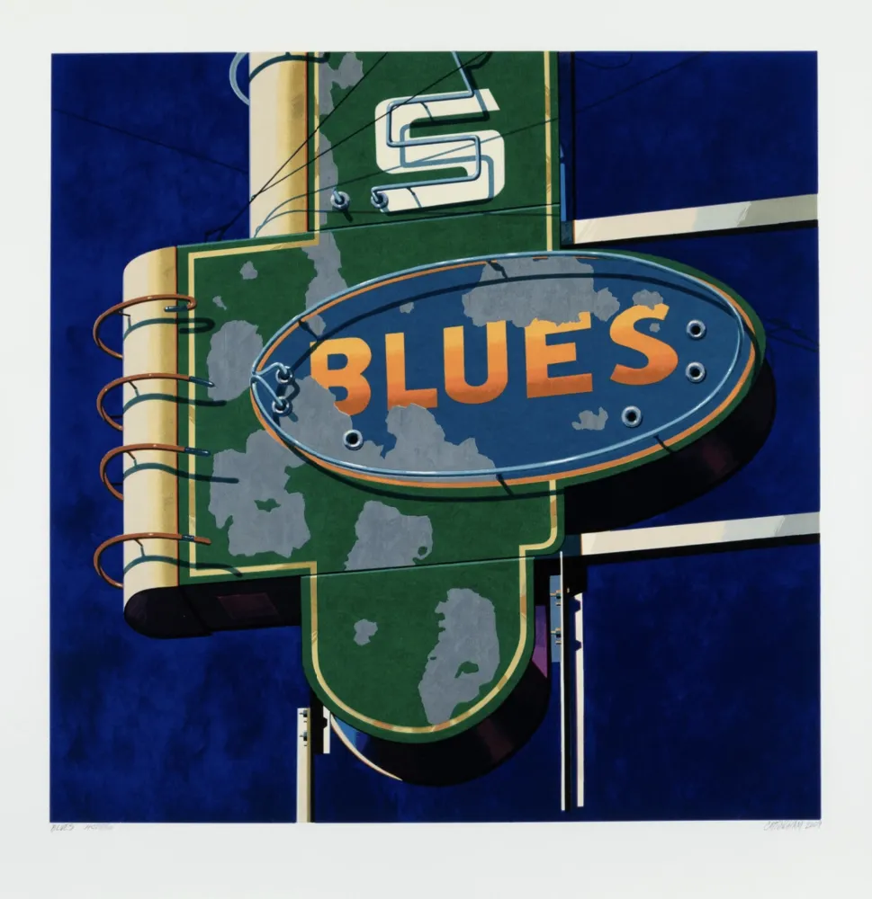 Screenprint Cottingham - Blues