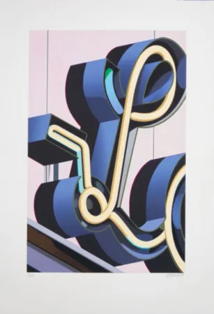 Lithograph Cottingham - L (from An American Alphabet)