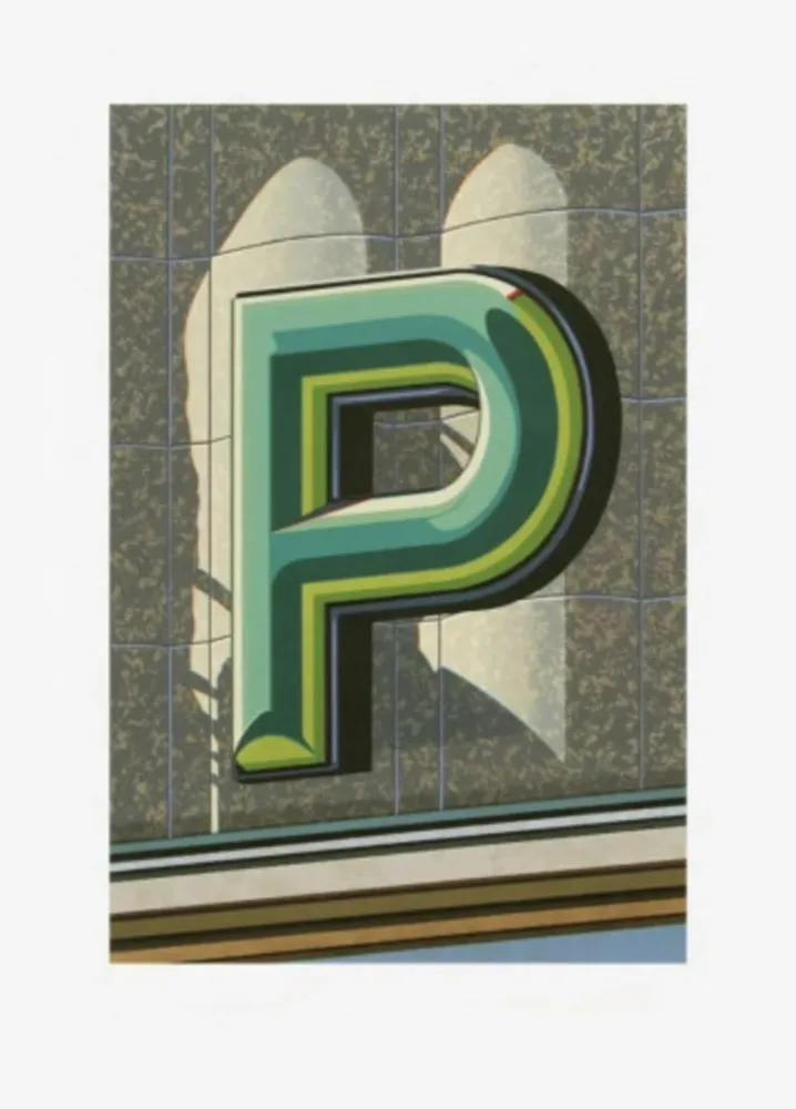 Lithograph Cottingham - The Letter P