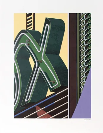 Lithograph Cottingham - The Letter X