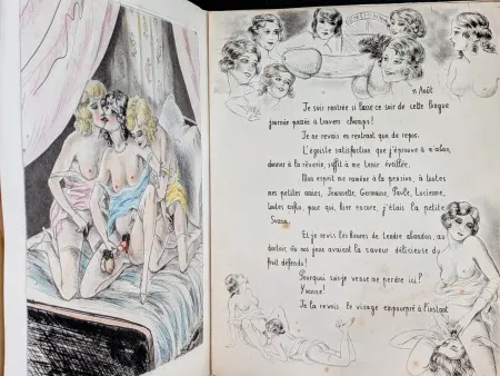 No Technical Courbouleix - Léon COURBOULEIX (auteur et illustrateur)  - SUZON EN VACANCES. Journal secret d'une jeune fille. Aux dépens des Amis de Cupidon, s.d. (vers 1935, Atelier de Léon Courbouleix)  