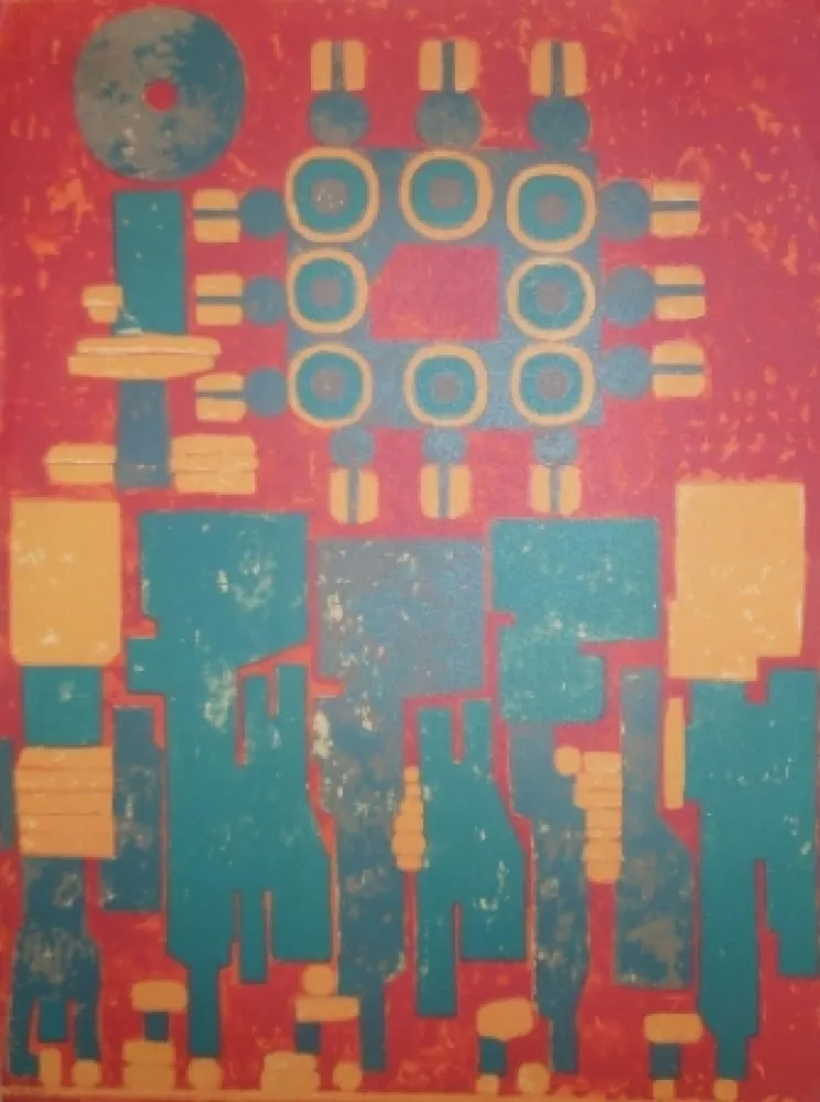 Lithograph Courtin - Clos