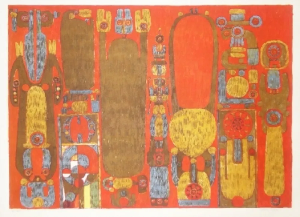 Lithograph Courtin - Jeune reine d'un vieux pays